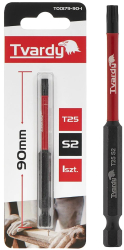 Bit de impact T25 90 mm S2 Tvardy T00179-90-1 