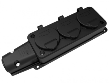Fisa SCHUKO cauciuc cu capac Bemis BK1-1402-3613 2P+E 3 iesiri 16A 250V IP54 