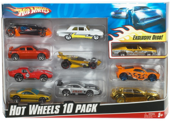 Hot Wheels Set 10 Masinute Scara 1 64 