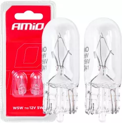 Set 2 becuri cu halogen soclu T10 W5W W2.1x9.5d alimentare 12V 