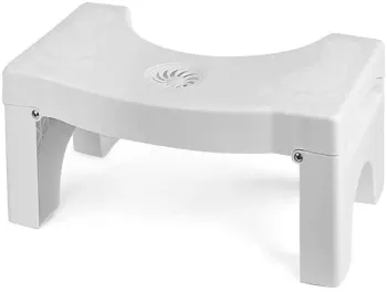 Taburet fiziologic pliabil WC impotriva constipatiei si hemoroizilor Inaltime 17.5 cm Alb