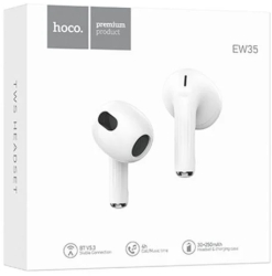 Casti Wireless Smartix hoco Ear Buds Bluetooth 5.3 Baterie 150h StandBy 250mAh Sonido Alb 