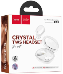 Casti Wireless Smartix hoco EQ3 Bluetooth 5.3 Baterie 150mAh 150h StandBy Smart True Alb 