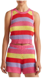 Costum de baie tricotat pentru femei doar top-ul United Colors of Benetton multicolor XS - OUTLET 