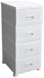 Dulap din plastic pentru depozitare cu sertare pentru hol baie si bucatarie Alb 38x45x90cm