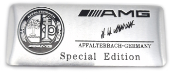 Emblema AMG pentru Mercedes 8x3cm gri 