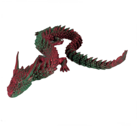 Figurina Sani Dragon 450 mm Verde/Rosu 
