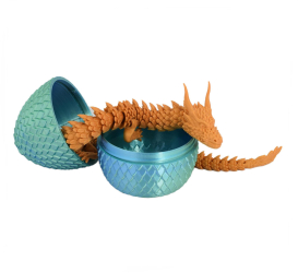 Figurina Sani Dragon in Ou 90 x 115 mm Albastru deschis Aur 
