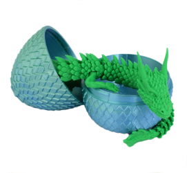 Figurina Sani Dragon in Ou 90 x 115 mm Albastru deschis Verde Verde 