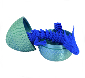 Figurina Sani Dragon in Ou 90 x 115 mm Albastru deschis Verde Albastru 