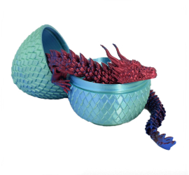 Figurina Sani Dragon in Ou 90 x 115 mm Albastru deschis Verde Albastru Rosu 