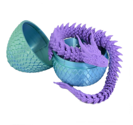 Figurina Sani Dragon in Ou 90 x 115 mm Albastru deschis Verde Mov 
