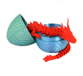 Figurina Sani Dragon in Ou 90 x 115 mm Albastru deschis Rosu 