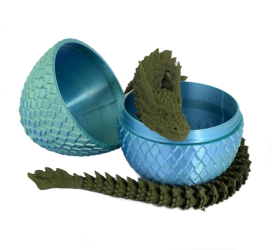 Figurina Sani Dragon in Ou 90 x 115 mm Albastru deschis Verde Verde inchis 
