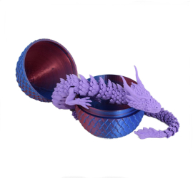 Figurina Sani Dragon in Ou 90 x 115 mm Albastru Rosu Mov 