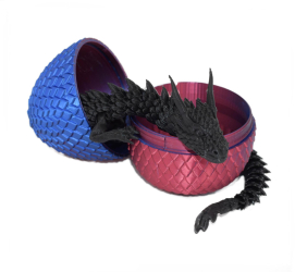 Figurina Sani Dragon in Ou 90 x 115 mm Albastru Rosu Negru 