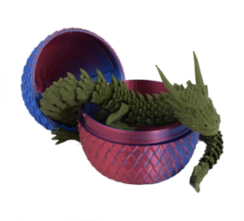 Figurina Sani Dragon in Ou 90 x 115 mm Albastru Rosu Verde inchis 