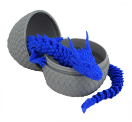 Figurina Sani Dragon in Ou 90 x 115 mm Gri Albastru 