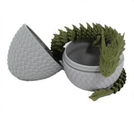 Figurina Sani Dragon in Ou 90 x 115 mm Gri Verde inchis 