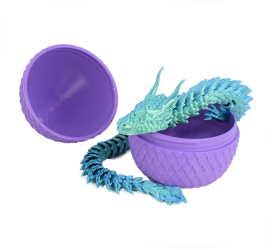 Figurina Sani Dragon in Ou 90 x 115 mm Mov Albastru deschis 