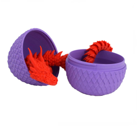Figurina Sani Dragon in Ou 90 x 115 mm Mov Rosu 
