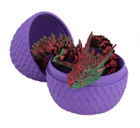 Figurina Sani Dragon in Ou 90 x 115 mm Mov Rosu Verde 