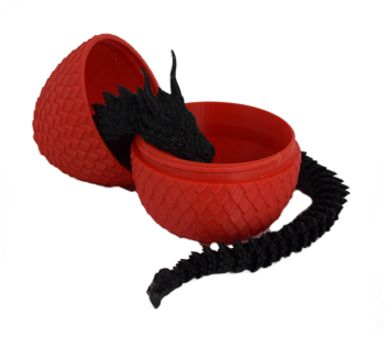 Figurina Sani Dragon in Ou 90 x 115 mm Rosu Negru 