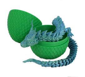 Figurina Sani Dragon in Ou 90 x 115 mm Verde Albastru deschis 