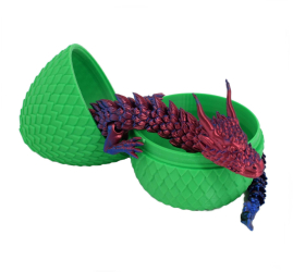 Figurina Sani Dragon in Ou 90 x 115 mm Verde Albastru Rosu 