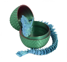 Figurina Sani Dragon in Ou 90 x 115 mm Verde Rosu Albastru deschis 