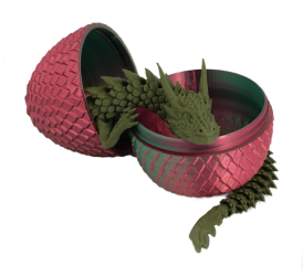 Figurina Sani Dragon in Ou 90 x 115 mm Verde Rosu Verde inchis 