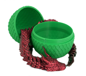 Figurina Sani Dragon in Ou 90 x 115 mm Verde Verde Rosu 
