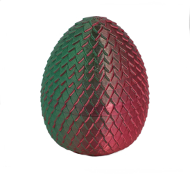 Figurina Sani Ou de Dragon 90 x 115 mm Verde Rosu 