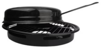 Grill cu capac pentru aragaz cu maner detasabil Inox