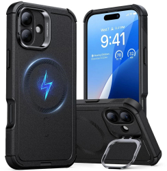 Husa pentru iPhone 16 - ESR Cyber Armor Kickstand - Black 