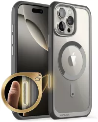 Husa pentru iPhone 16 Pro Max - Supcase Unicorn Beetle Slim Clear MagSafe - Gray 