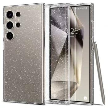 Huse pentru Samsung Galaxy S24 Ultra - Spigen Liquid Crystal Glitter - Crystal Quartz 