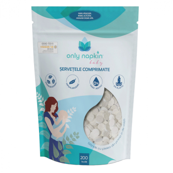 Servetele umede comprimate Only Napkin biodegradabile 100 apa 200 buc 
