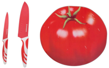 Set 2 Cutite Si Tocator Din Sticla Klausstech Diametru 30 Cm Tocator Din Sticla Incasabila Cutite Ceramice Ergonomice Usor De Folosit 