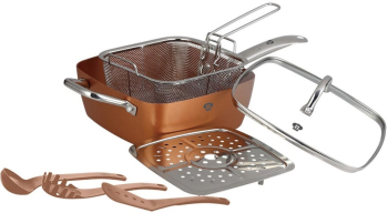 Tigaie Multifunctionala Klausstech Le Chef Line Cu Capac Si 3 Ustensile De Bucatarie 