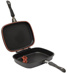 Tigaie Profesionala Dubla Klausstech De 36 Cm Manere Magnetice Termorezistente Aluminiu Invelis Teflonat Strat Antiaderent Design Ergono