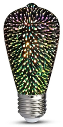 Bec led st64 e27 3w cu filament 3000k alb cald model 3d 