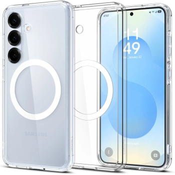 Husa pentru Samsung Galaxy S25 Plus - Spigen Ultra Hybrid MagSafe - Clear / White 