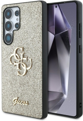 Husa pentru Samsung Galaxy S25 Ultra - Guess Glitter Script Big 4G Logo GUHCS25LHG4SGD - Gold 