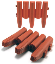 Palisada/bordura pentru gradina maro teracota 27x24 cm 2.16 m set 8 buc 