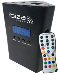Proiector led portabil rgbw 4wx3 cu acumulator 4000ma si dmx 