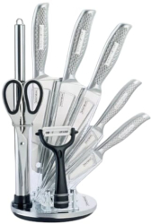 Set cutite Klausstech profesionale bucatarie 9 piese Argintiu 