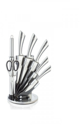 Set de 8 Cutite Klausstech Manere Ergonomice Lame Ascutite Inox Argintiu 