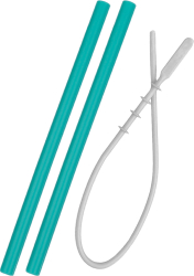 Set paie si perie Minikoioi 100 Premium Silicone &ndash Aqua Green 