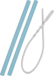 Set paie si perie Minikoioi 100 Premium Silicone &ndash Mineral Blue 